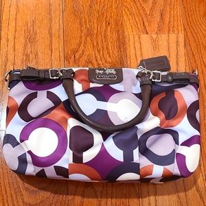 NEW Coach brown & eggplant purse